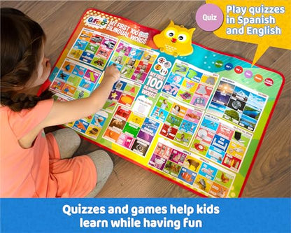First 100 Words Bilingual Electronic Alphabet Poster for Kids - color: First 100 Words