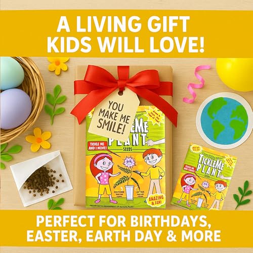 TickleMe Plant Get Well Soon Kit (1 Pack) – Grow A Tickle Me Plant that Reacts to Touch – Leaves Fold Up When You Tickle Them – Full Grow Kit of Sensitive Plants Seeds for Kids to Grow Indoors - style: Get Well Gift
