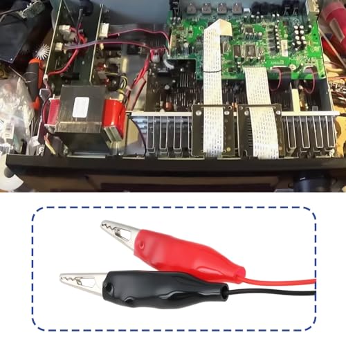 OTOTEC 10x 9V Battery Snap Connector Dual Alligator Clips with Leads 18cm for Experimental Testing Repair Applications
