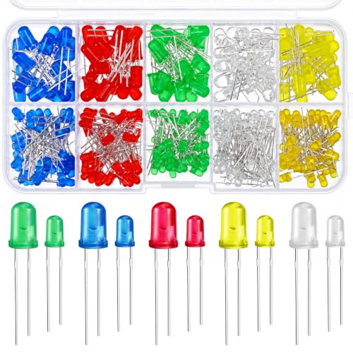 300 Pack Led Kit Dual-Size Bright Light Emitting Diodes
