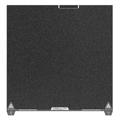 Creality K2 Plus Texture PEI Build Plate Kit, 3D Printer Heat and Wear Resistance Textured PEI Spring Steel Plateform with Wipe Nozzle Design for K2 Plus 370x370mm - size: K2 Plus Texture PEI