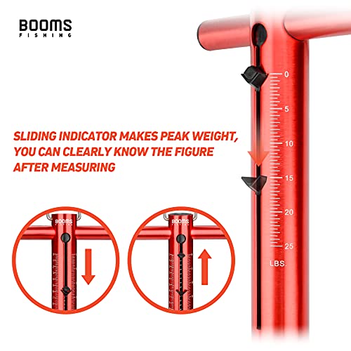 Booms Fishing TS1 Aluminum Tube Fishing Spring & Hook Scale 25LB/11KG - size: 25 LBS