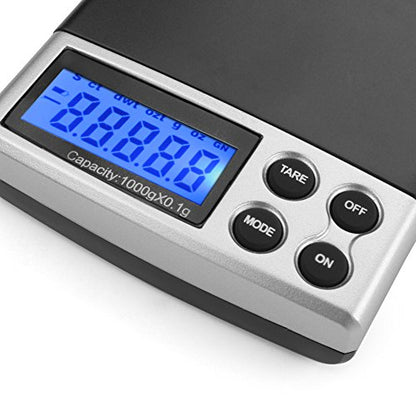 Flexzion Digital Pocket Scale, 1000g x 0.1g Gram Scale for Jewelry & Coins