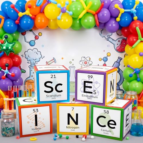 Ctosree 5 Pcs 12 Inches Large Science Party Decorations, Vivid - color: Vivid, style: Science