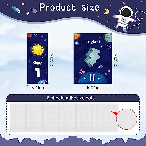 Harloon 56 Pcs Outer Space Alphabet Number Bulletin Board for Classroom