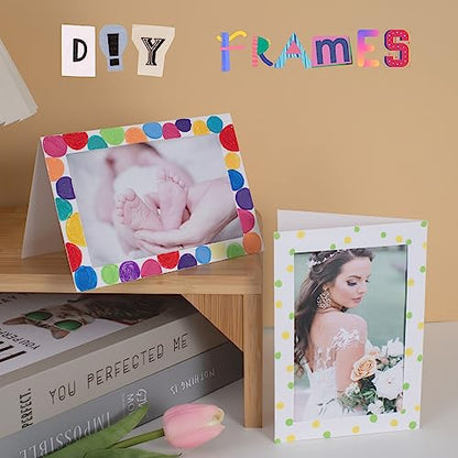 50 Sets Photo Frame Cards with Envelopes 4x6 Paper Picture Frames Bulk - color: White, size: 4X6