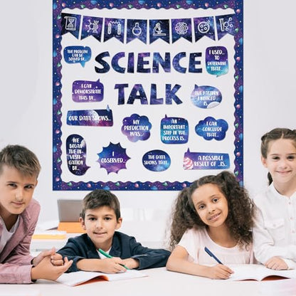 Space Science Bulletin Board Set Astronaut Classroom Decorations Science Talk Bulletin Board Decorations Educational Cutouts for Elementary Middle School Wall Decor Back to School Teacher Supplies - style: Space