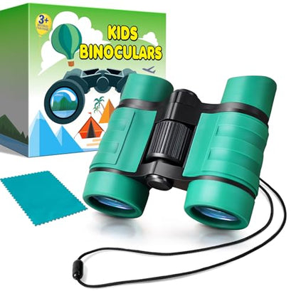 Binoculars for Kids, Kids Binoculars for 3-12 Boys Girls, Outdoor Toys - color: Green