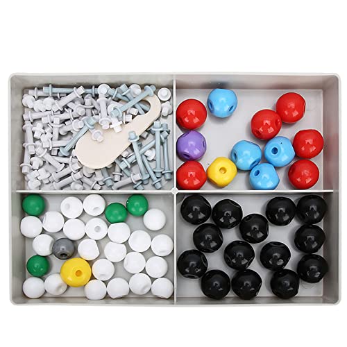 XMM 067 Molecular Model Kit Set, 54Pcs Atom Structure Ball and Stick Scale Model, Teaching Aids for Basic and Specialty Chemistry, Safe and Durable Plastic Material, Builds