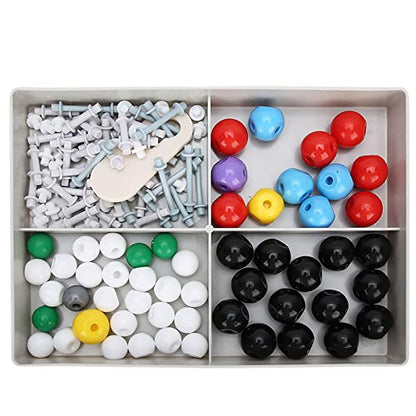 XMM 067 Molecular Model Kit Set, 54Pcs Atom Structure Ball and Stick Scale Model, Teaching Aids for Basic and Specialty Chemistry, Safe and Durable Plastic Material, Builds