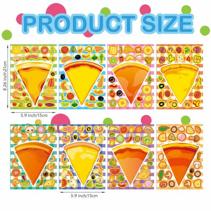 Make a Pizza Stickers for Kids, Make Your Own Stickers,Fast Food Sticker - style: Pizza