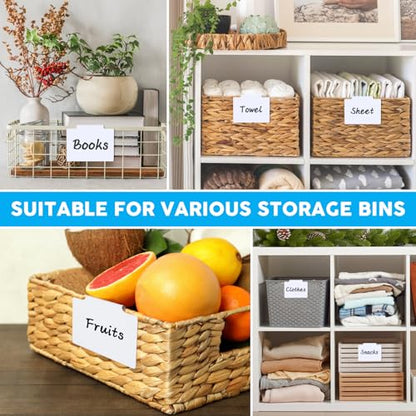33PCS Basket Labels Clip On, 30 Labels for Storage Bins Removable