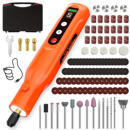 Cordless Rotary Tool Kit 113 Pcs, 5-Speed for 3D Printer Sanding