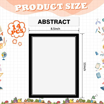 Lewtemi 14 Sheets Science Fair Board Supplies Self Adhesive Presentation Subtitles 2 Sheets Edge Self Adhesive Paper Poster Board Letters Presentation Paper for School Office Supplies(Black) - color: Black