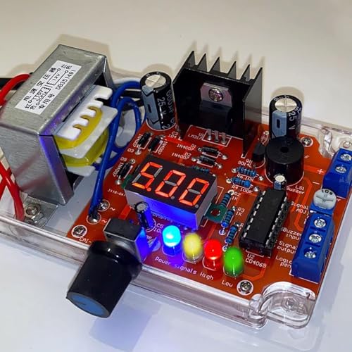 LM317 Power Supply Adjustable Voltage Regulator Kit AC-DC 110V to 1.25V-12V Output 5V 12V Voltmeter Electronic Component DIY Kit,with Manual