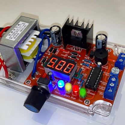 LM317 Power Supply Adjustable Voltage Regulator Kit AC-DC 110V to 1.25V-12V Output 5V 12V Voltmeter Electronic Component DIY Kit,with Manual