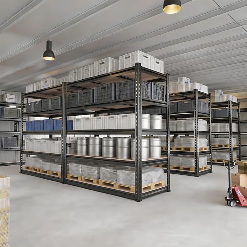 Garage Storage Shelves 46" W x 20" D x 72" H, 3000 LBS Heavy Duty Shelving Unit 5-Tier Adjustable, Extra Wide Boltless Metal Storage Rack for Garage Warehouse Basement - size: 48''W x 20''D x 70''H