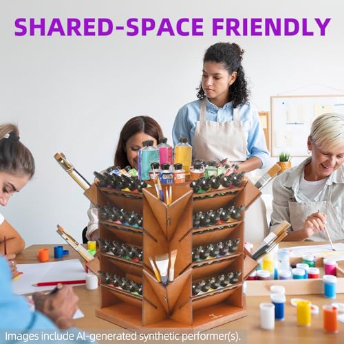 Paint Tube Organizer, 360° Rotating Storage Rack for Artists