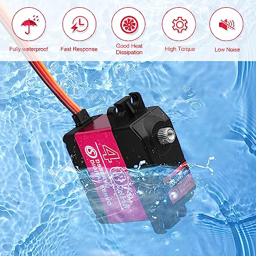 40KG Waterproof Metal Gear RC Servo, 180° - style: 1Pcs 40kg 180°