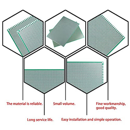 Double Sided PCB Board,D DZRCOXI Large PCB Circuit Board Protoboard 20Pcs 20X30CM for DIY Soldering Electronic Projects Compatible with Arduino Kits (20X30CM-20Pcs) - style: 20X30CM-20Pcs