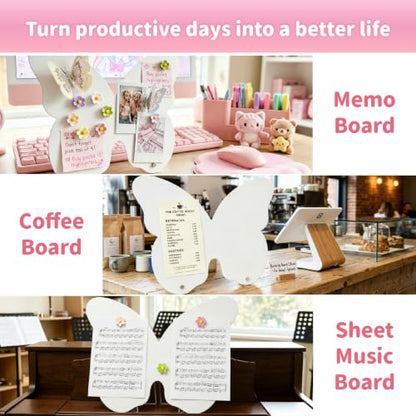 2 Pcs Small Magnetic Board, Cute Magnet Display Stand for Tabletop - color: 2pcs White