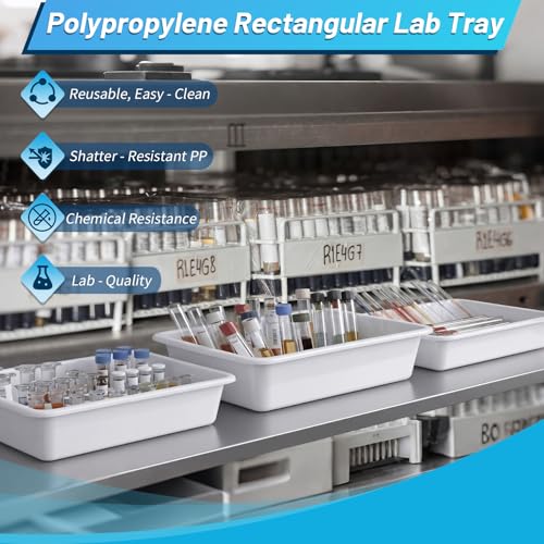 Remerry Plastic Containment Tray for Lab, 9 Pack, 3 Sizes