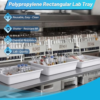 Remerry Plastic Containment Tray for Lab, 9 Pack, 3 Sizes