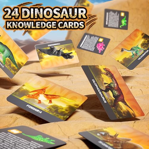 24 Glow in The Dark Dinosaur Eggs, Excavation Kit with Magnifier - style: 24 Dinosaur Eggs(Glow in The Dark)