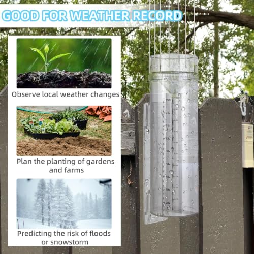 Rain Gauge Outdoor,Professional Precise Rain Gauge with Mounting Bracket