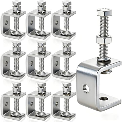 10 Pieces 304 Stainless Steel C-Clamps, 1 Inch