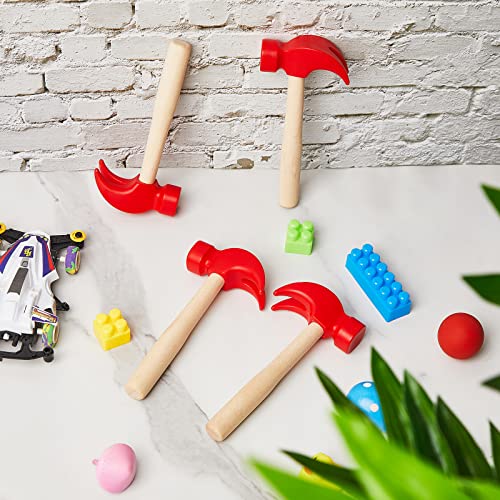 Lewtemi 8 Pcs Wooden Hammer Toys for Kids Simulation Small Tool Gift 6.5"