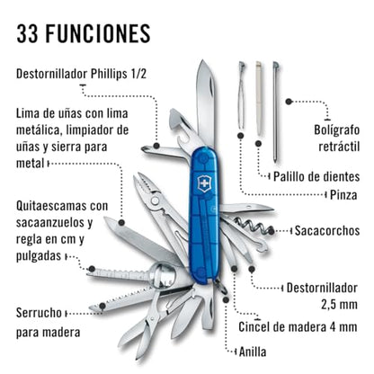 Victorinox Swisschamp Multi-Tool (Sapphire), 91mm - color: Sapphire, style: SwissChamp