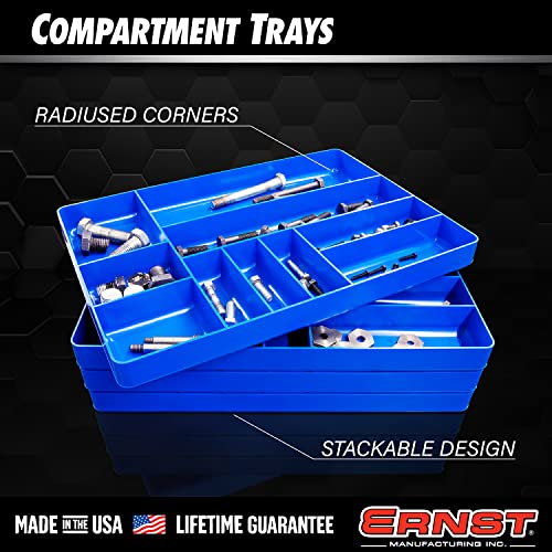 Ernst Manufacturing Tool Garage Organizer Tray, Orange, 10-Compartments - color: Orange, size: 10-Compartments