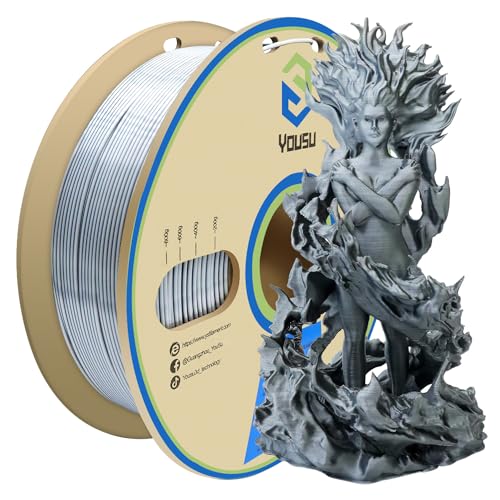 YOUSU Black White PLA Filament Coextrusion, PLA Filament Multicolor, 3D Printer Filament 1kg, Color Change Filament. - color: 4-black/White