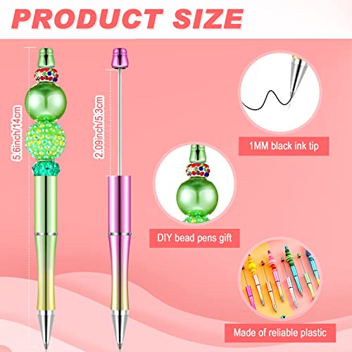 Crtiin 50 Pack Beadable Pens, Ballpoint Pens, School Supplies, Multicolor - color: Multicolor