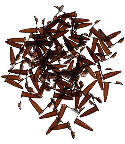 MUHWA 500 PCS Polypropylene Graduated Microcentrifuge Tubes with Snap Cap, 1.5ML Micro Test Tubes Conical Microtube Sample Vial for Laboratory (Brown) - color: Brown