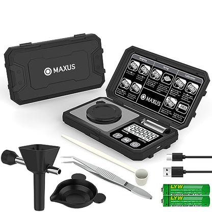 MAXUS Digital Milligram Scale, 50g x 0.001g, 50g Calibration Weight