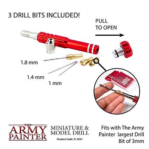 The Army Painter, Miniature and Model Drill, 1 Drill & 3 Bits for Plastic - color: Model Drill