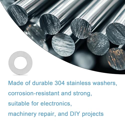 M4x8mm Steel Thin Flat Washer Set for M4 Bolt Electronics Repair - size: M4X8