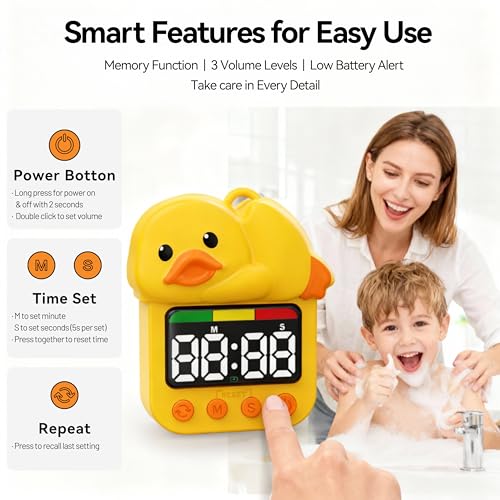 Doli Yearning Kids Shower Timer Waterproof for Bathroom Duck Timer