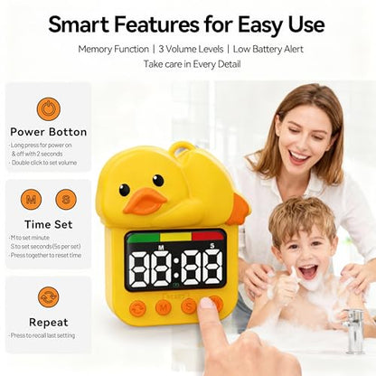 Doli Yearning Kids Shower Timer Waterproof for Bathroom Duck Timer