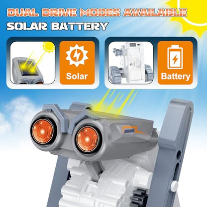 STEM Solar Robot Building Kit, 14-in-1 Education Building Toys for Kids 8-12, DIY Two Acitvited Mode Educational Science Kits Birthday Gifts for 8 9 10 11 12 13 Years Old Boys Girls Teens - size: 14 in 1