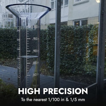 Tropo Precision Rain Gauge, CoCoRaHS Approved, High-Capacity, Dual Units