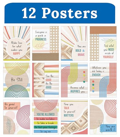 Carson Dellosa True to You 12-Piece Posters Set, Motivational 8.5" x 11" - color: True to You