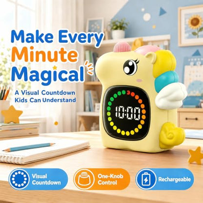 Unicorn Rechargeable 99M Visual Timer for Kids, Potty and Home Study Timer