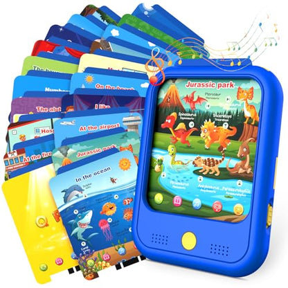 Qiaojoy Kids Learning Tablet Educational Learning Pad for Toddlers 2-5 - color: Blue