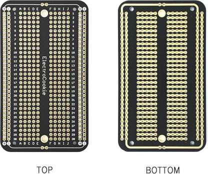 Prototype PCB Board Pack for DIY Electronics & Arduino – Gold-Plated Solderable Protoboards (10 Boards + 10 Male Pin Headers)