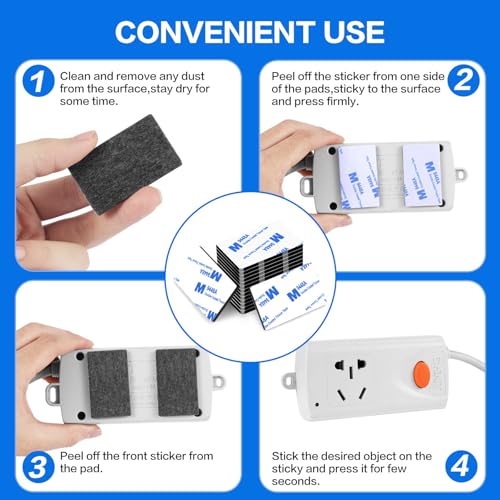 Double Sided Adhesive Tape Pads Heavy Duty, Mounting Tape,48Pcs 3mm Thickness Pre-Cut Foam Tape,Super-Sticky Black Strong Pads Rectangle Shape Waterproof for Walls Picture, Car, Home, Office - color: Black
