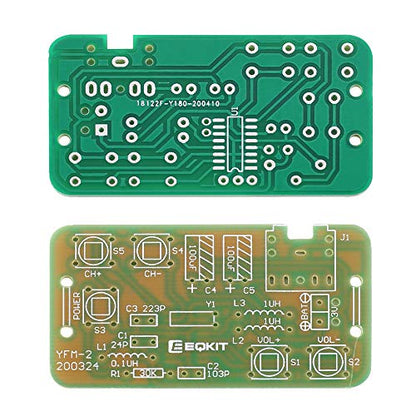 2 PCS DIY Radio Kit, Icstation FM Radio Kit 76MHZ-108MHZ Soldering Project Radio Module DIY Kits Electronic Solder Practice Kit for Back to School STEM Labs Physics Educational 15 Ages+ and Adults
