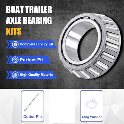 XiKe 2 Set Fits 5,200-6,000 lb Axles Trailer Wheel Hub Kit, 25580/25520 ＆ LM67048/LM67010 Bearings, 21333TB, 22333TB /10-10, 10-36 Seal and Cotter Pin. - size: 25580/20 ＆ LM67048/10 + Seal ID 2.125'' ＆ 2.250'', style: Pack 2 Set